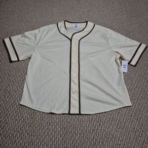 Mode of One Men's Short-Sleeve Logo Baseball Jersey Sz M